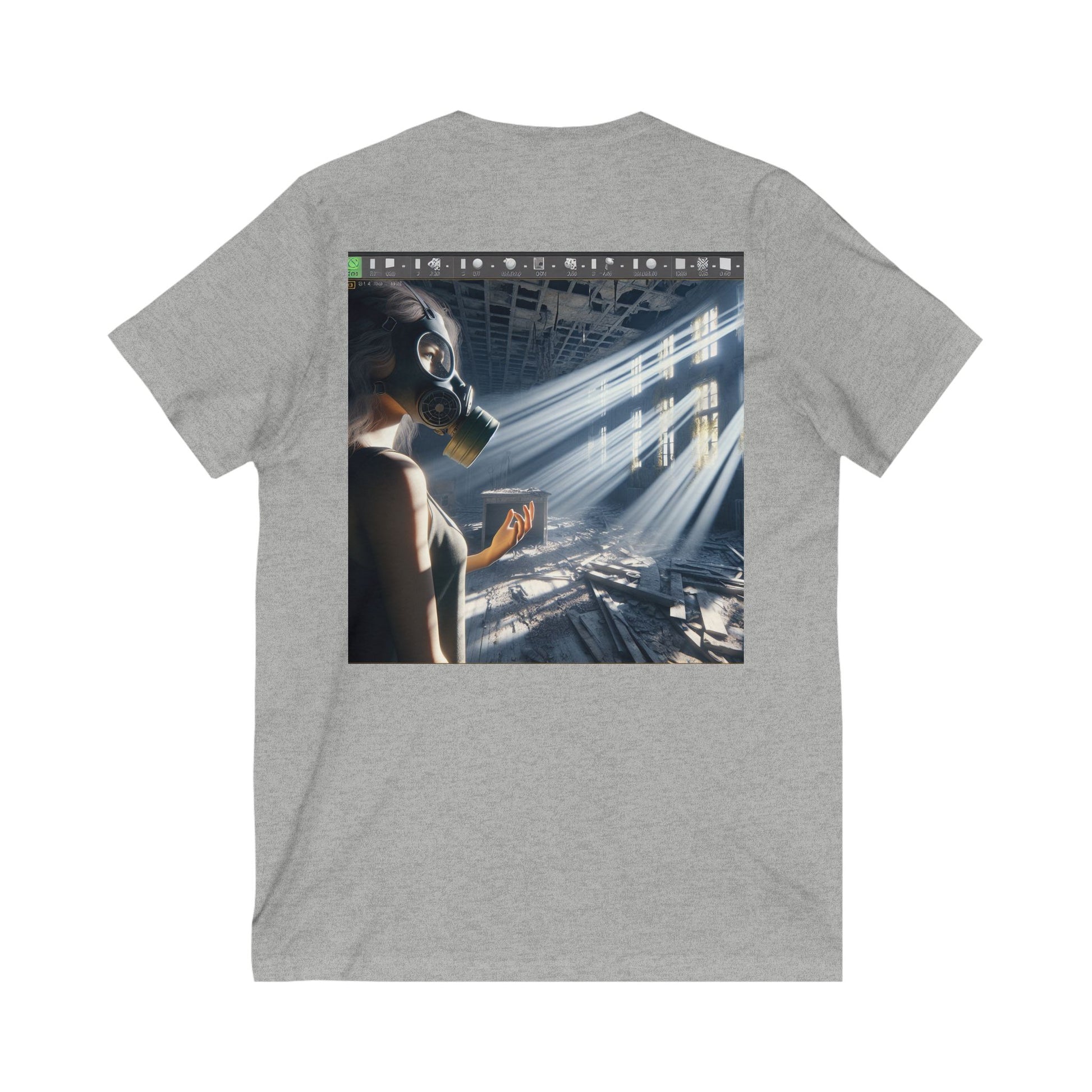 Aesthetic Urban Survival V-Neck Tee - Graphic T-Shirt for Adventurers, Casual Wear, Unique Gift, Urban Fashion, Comfortable Fit