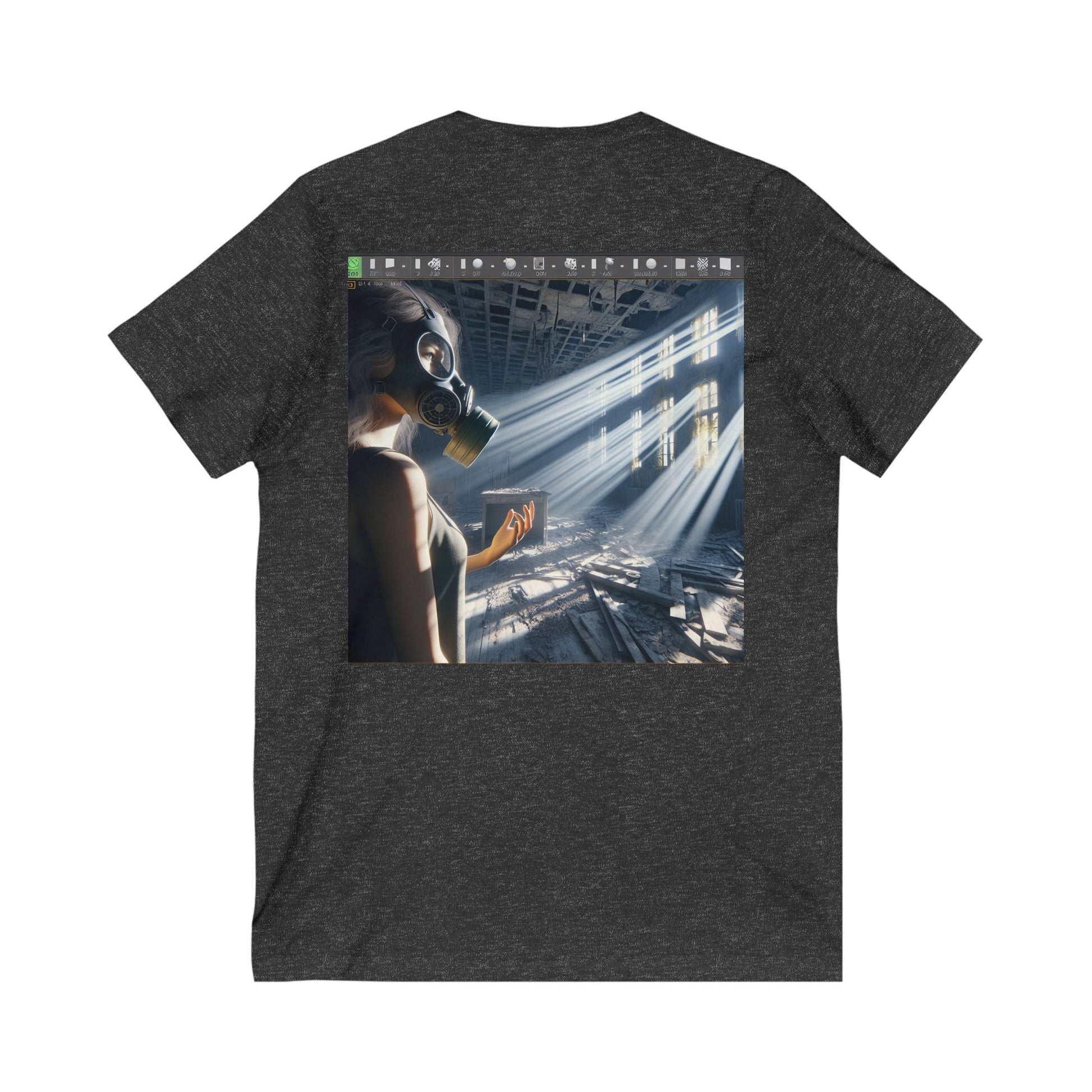 Aesthetic Urban Survival V-Neck Tee - Graphic T-Shirt for Adventurers, Casual Wear, Unique Gift, Urban Fashion, Comfortable Fit