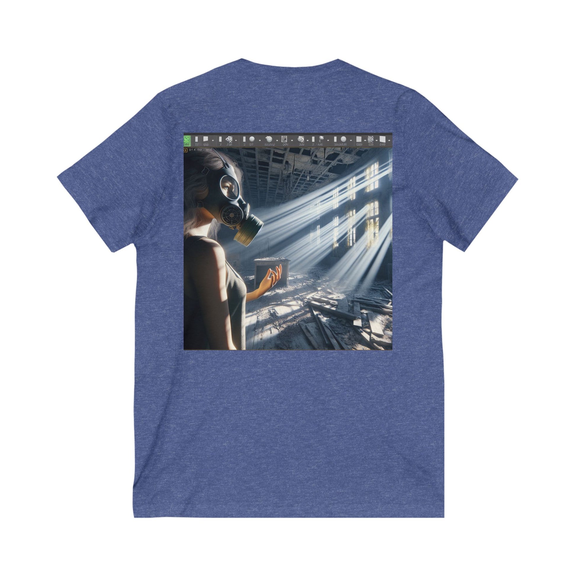 Aesthetic Urban Survival V-Neck Tee - Graphic T-Shirt for Adventurers, Casual Wear, Unique Gift, Urban Fashion, Comfortable Fit
