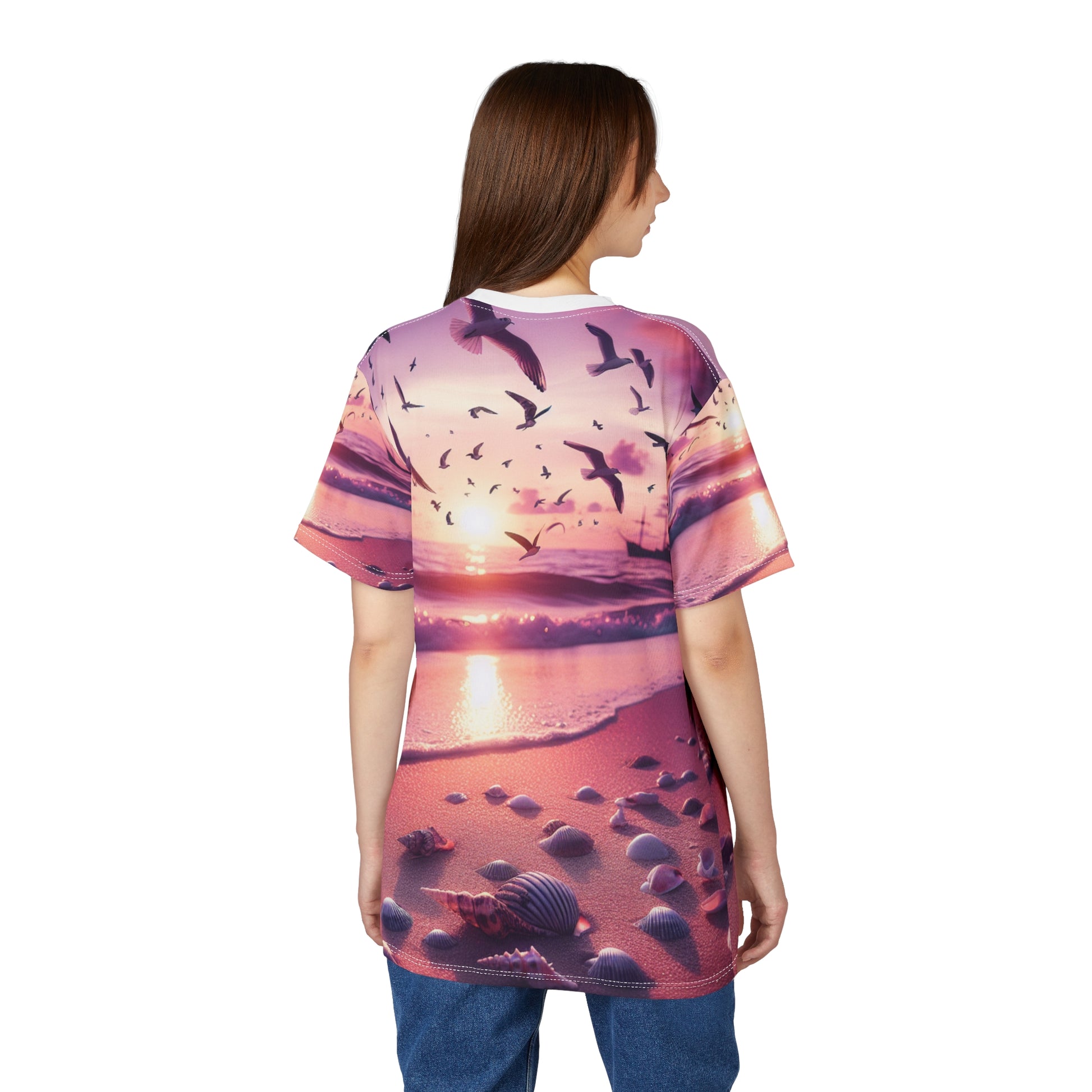 Beach Sunset Unisex Tee, Relaxed Fit Cotton Shirt, Summer Vibes, Ocean Lover Gift, Travel Tee, Beach Party Attire, Vacation Wear