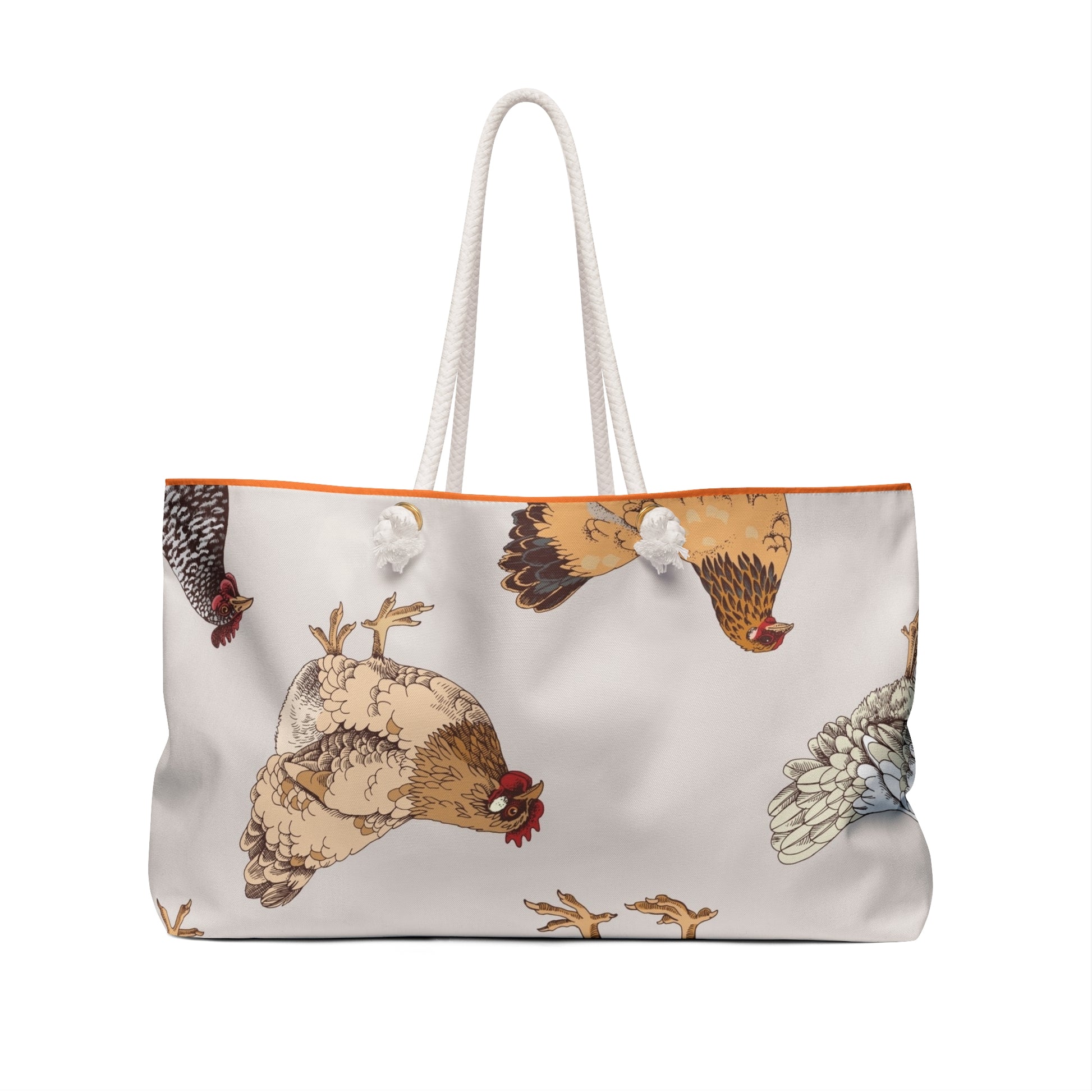 Charming Chicken Weekender Bag | Farmhouse Tote, Travel Bag, Gift for Hen Lovers, Festival Bag, Stylish Canvas Tote