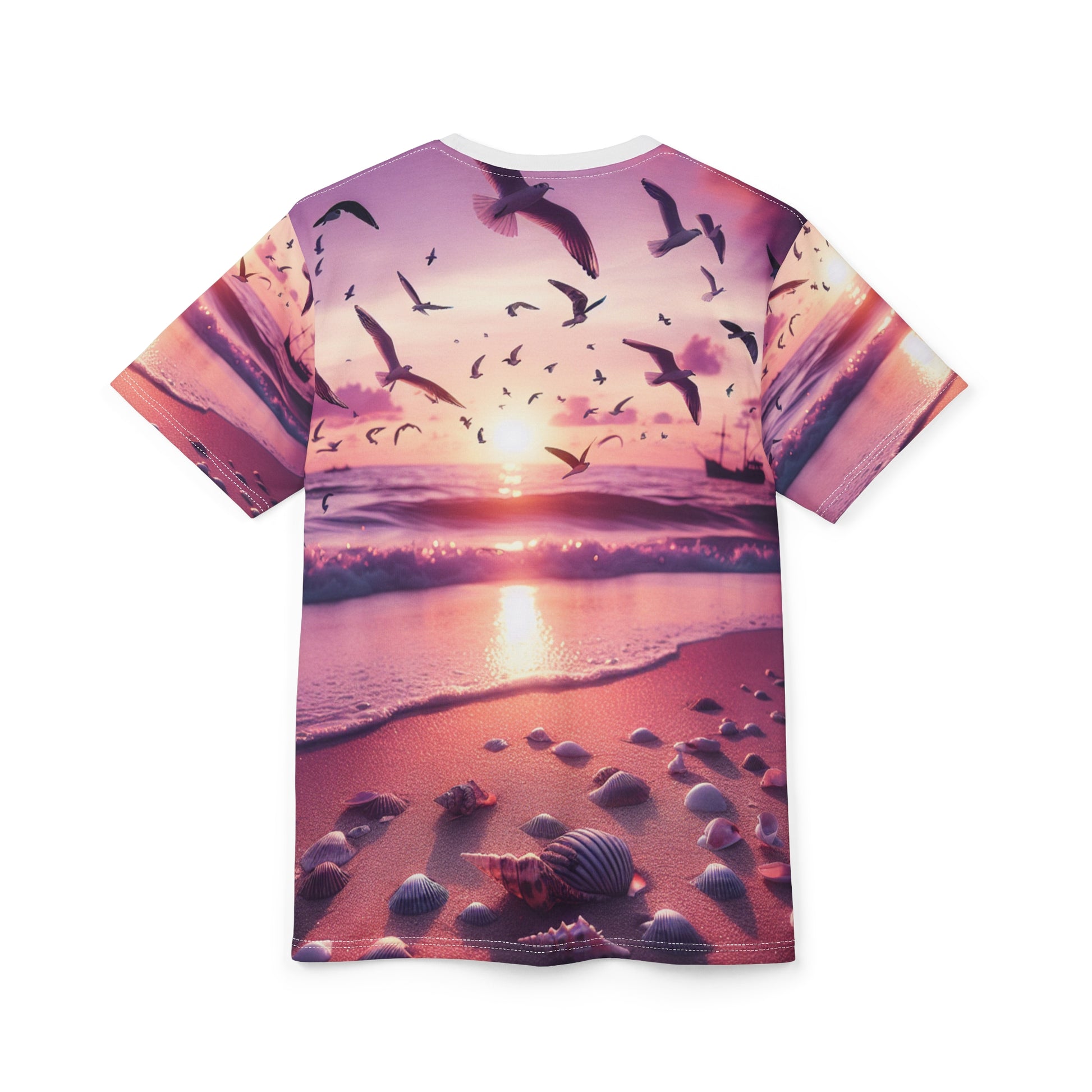 Beach Sunset Unisex Tee, Relaxed Fit Cotton Shirt, Summer Vibes, Ocean Lover Gift, Travel Tee, Beach Party Attire, Vacation Wear