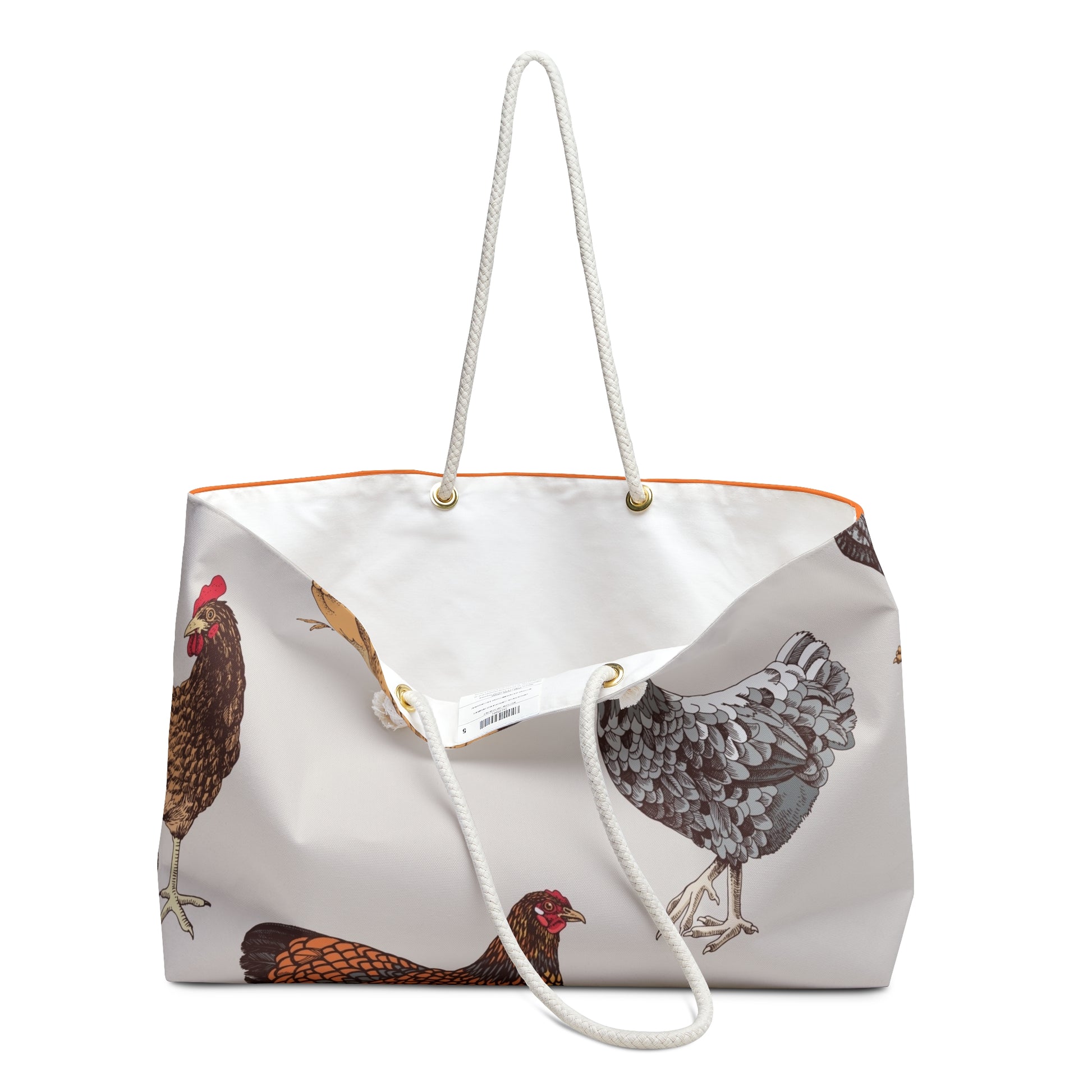 Charming Chicken Weekender Bag | Farmhouse Tote, Travel Bag, Gift for Hen Lovers, Festival Bag, Stylish Canvas Tote
