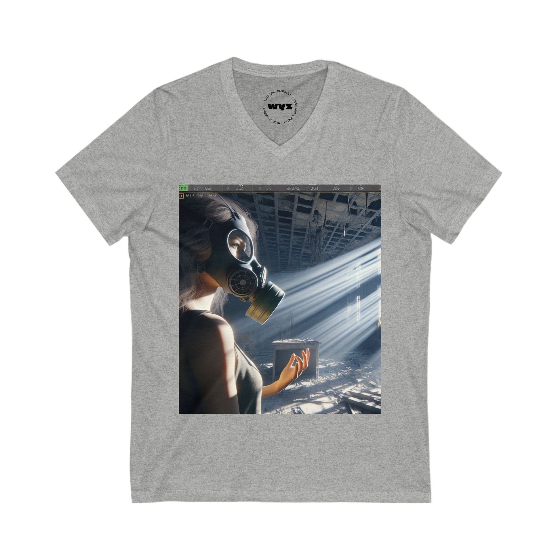 Aesthetic Urban Survival V-Neck Tee - Graphic T-Shirt for Adventurers, Casual Wear, Unique Gift, Urban Fashion, Comfortable Fit