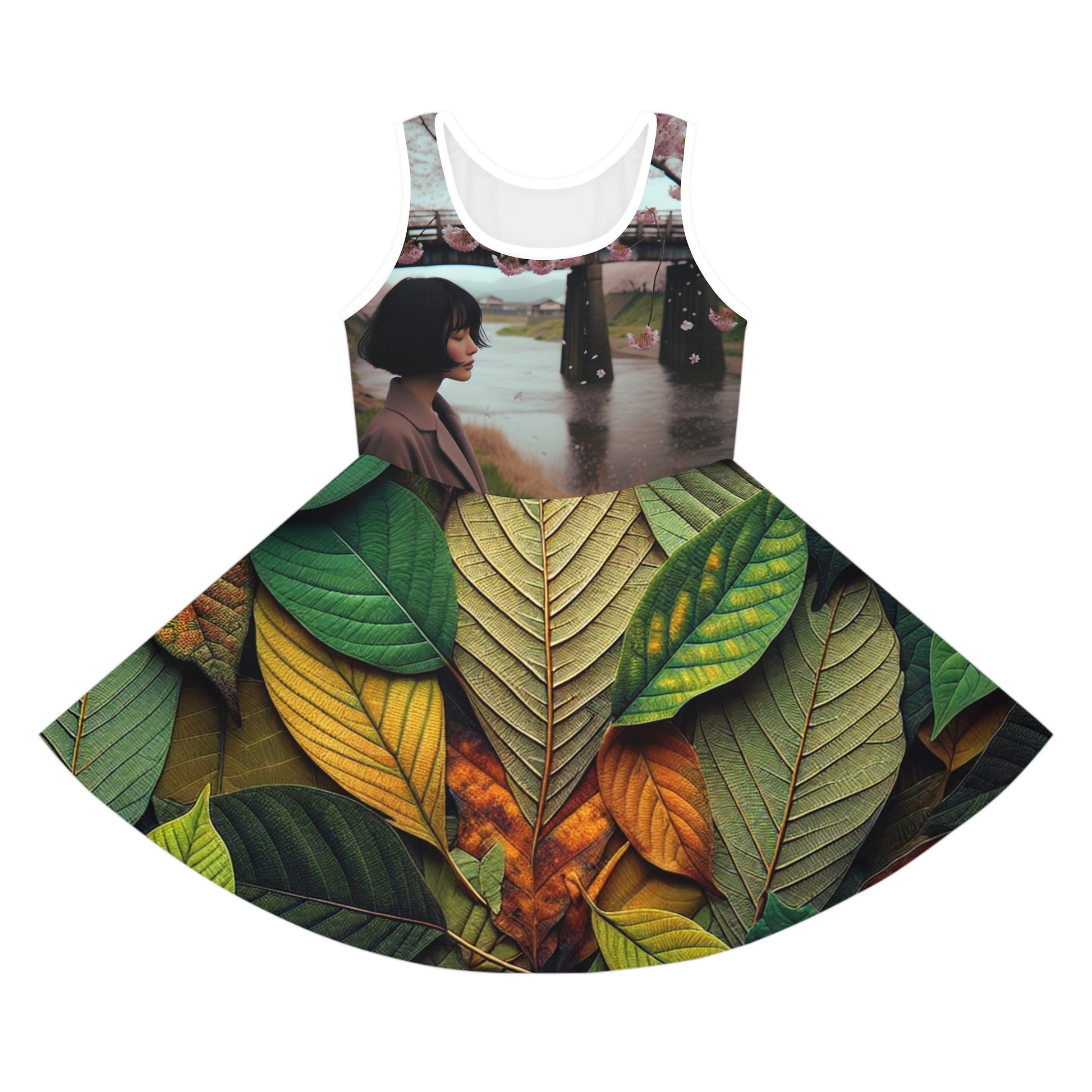 Bohemian Girls' Sundress, Nature Inspired Dress for Summer, Floral Play Dress, Birthday Gift, Eco-Friendly Fashion, Everyday Wear