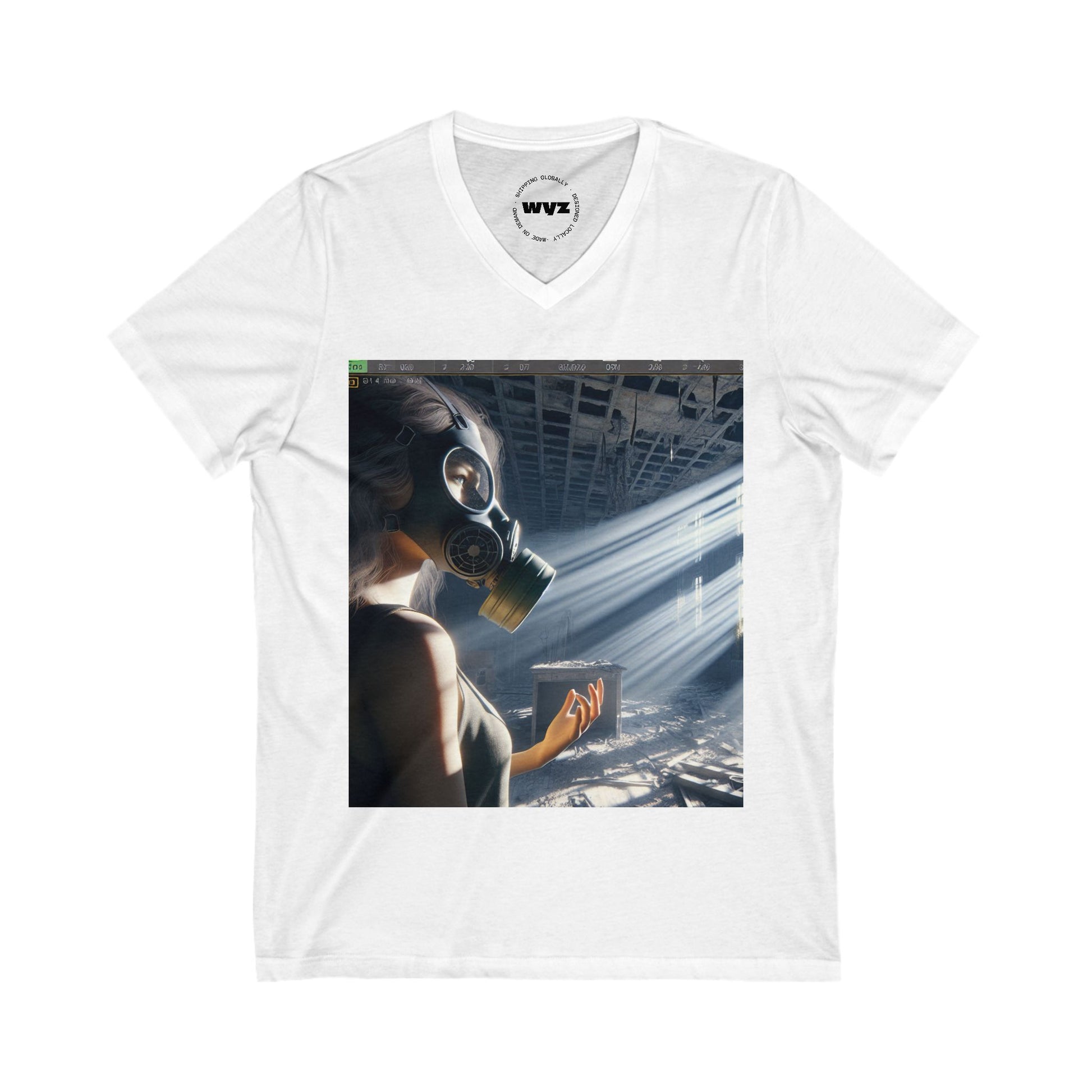Aesthetic Urban Survival V-Neck Tee - Graphic T-Shirt for Adventurers, Casual Wear, Unique Gift, Urban Fashion, Comfortable Fit