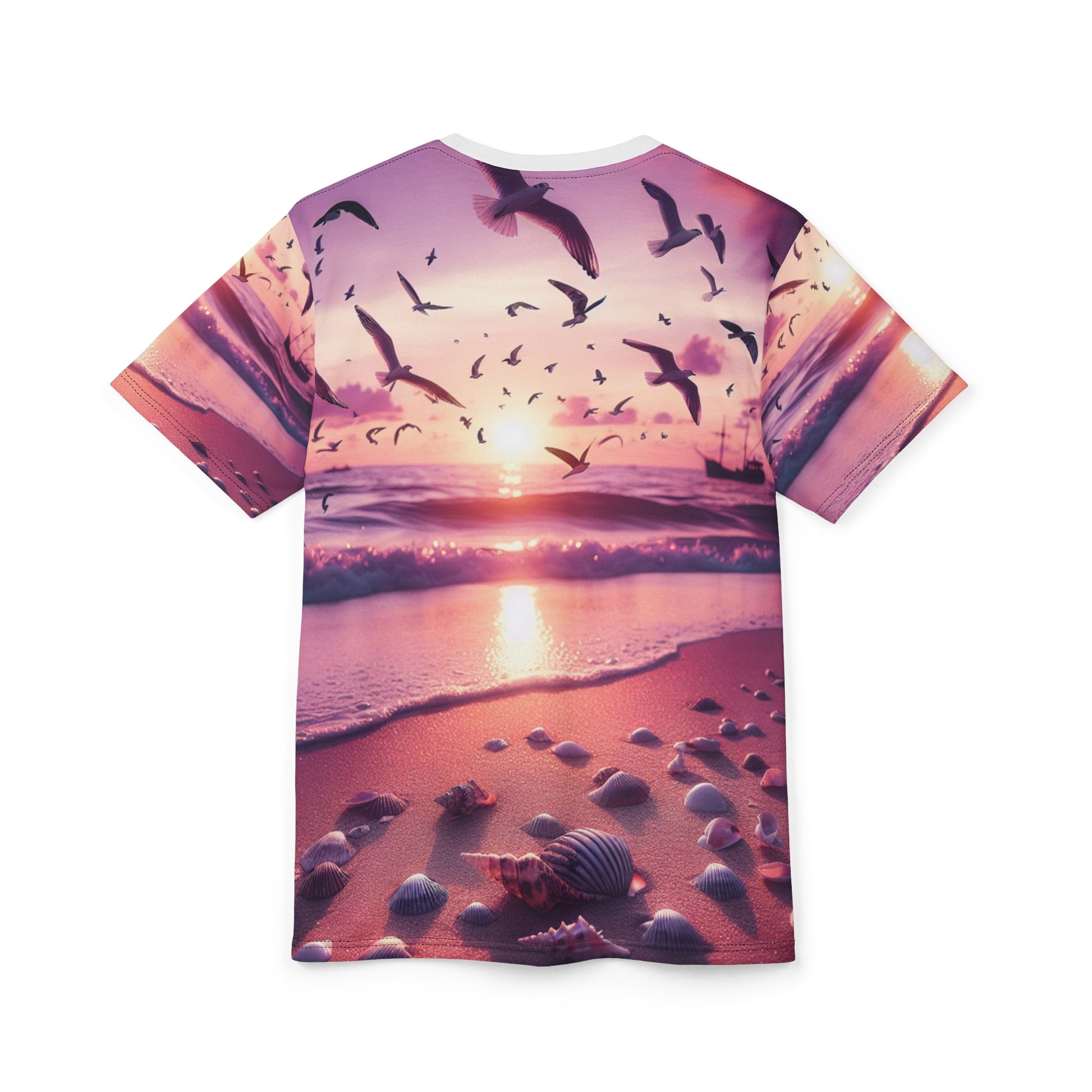 Beach Sunset Unisex Tee, Relaxed Fit Cotton Shirt, Summer Vibes, Ocean Lover Gift, Travel Tee, Beach Party Attire, Vacation Wear