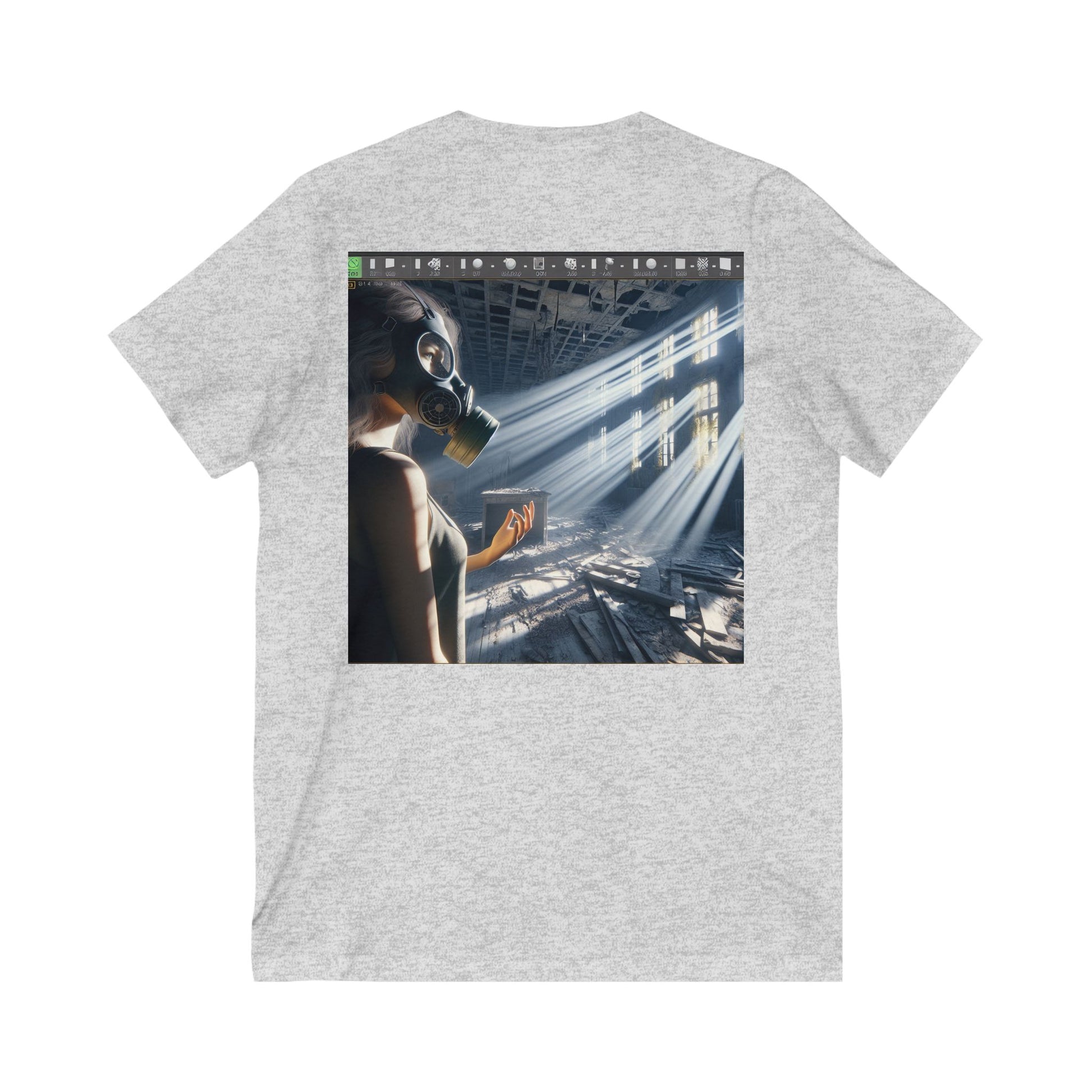 Aesthetic Urban Survival V-Neck Tee - Graphic T-Shirt for Adventurers, Casual Wear, Unique Gift, Urban Fashion, Comfortable Fit