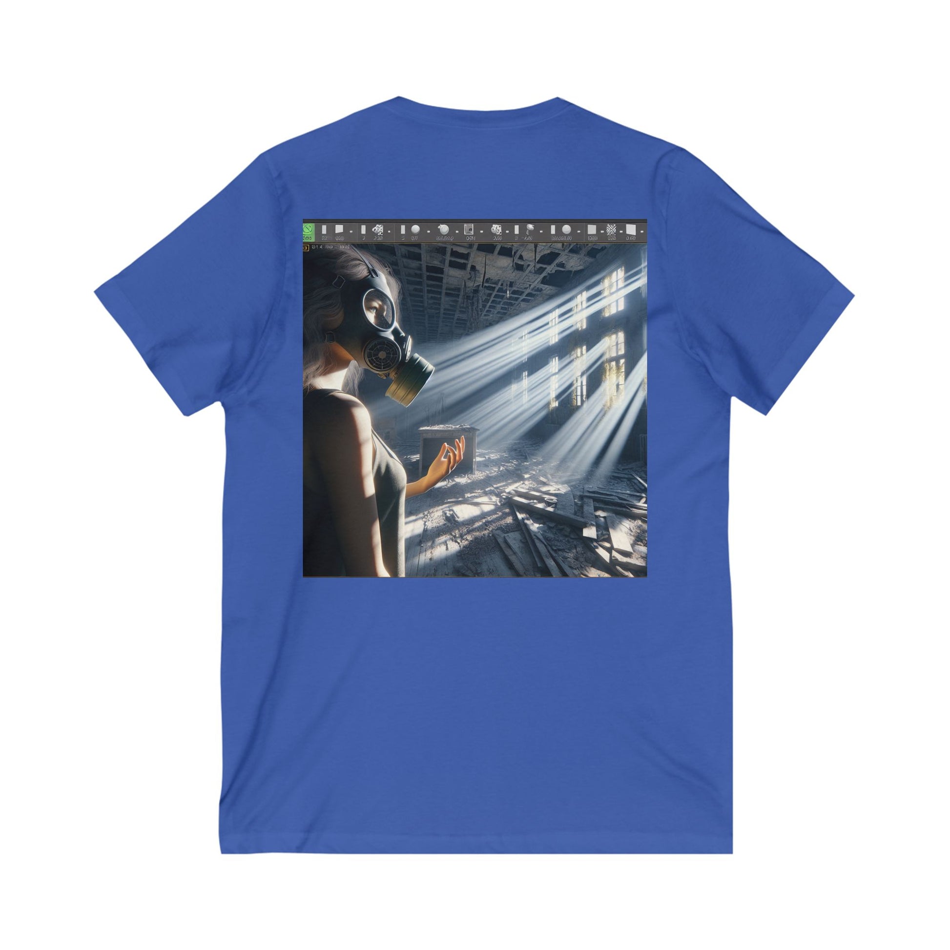 Aesthetic Urban Survival V-Neck Tee - Graphic T-Shirt for Adventurers, Casual Wear, Unique Gift, Urban Fashion, Comfortable Fit