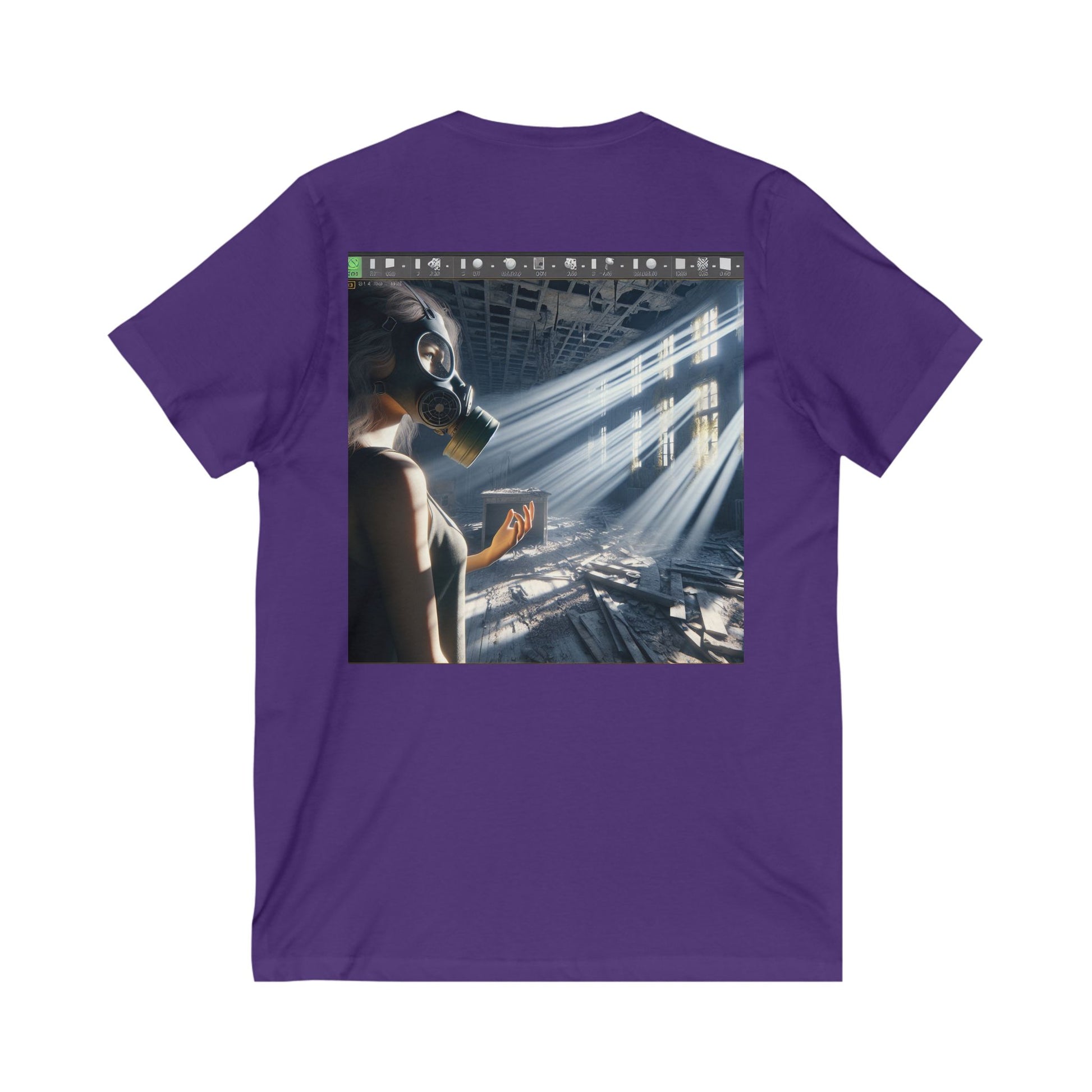 Aesthetic Urban Survival V-Neck Tee - Graphic T-Shirt for Adventurers, Casual Wear, Unique Gift, Urban Fashion, Comfortable Fit