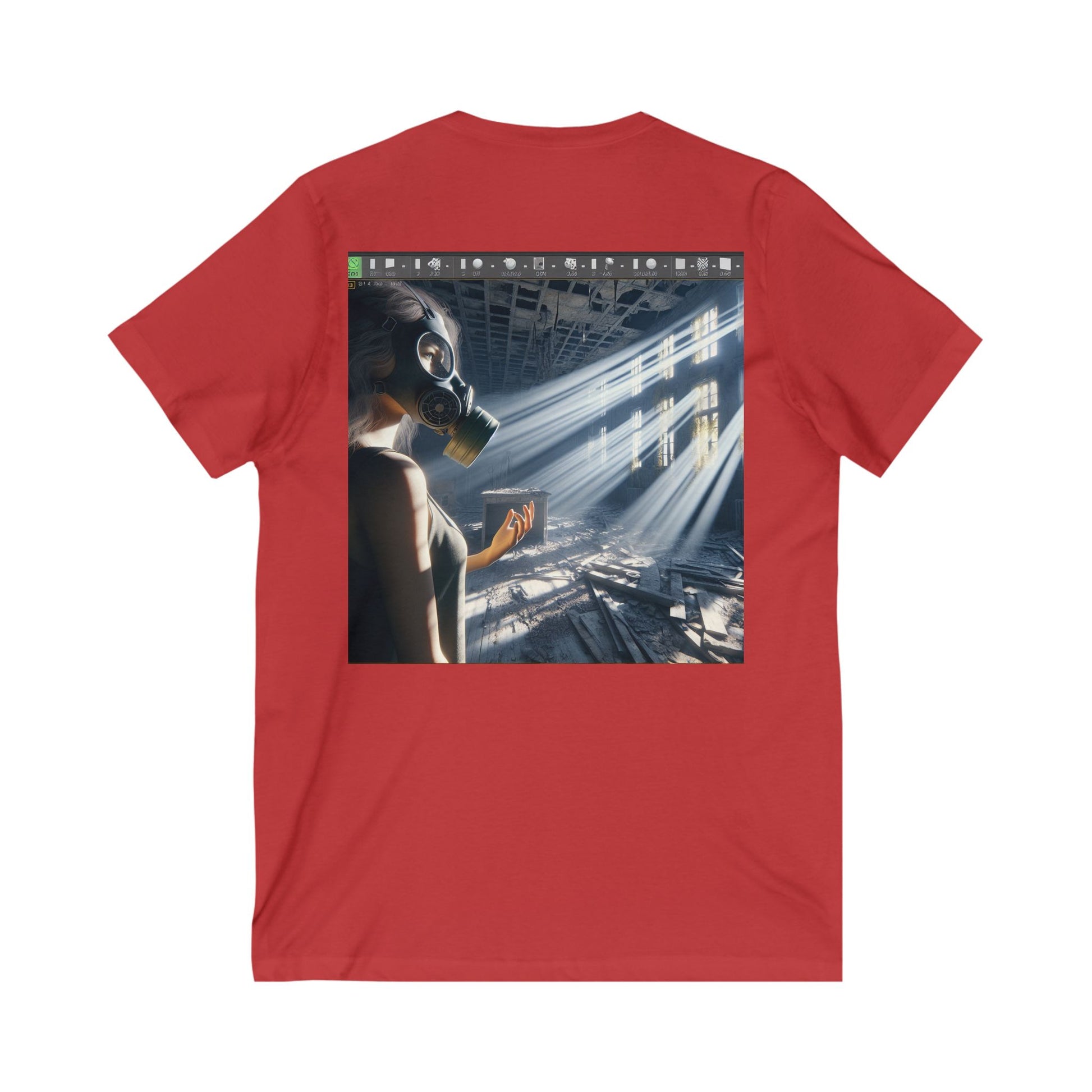 Aesthetic Urban Survival V-Neck Tee - Graphic T-Shirt for Adventurers, Casual Wear, Unique Gift, Urban Fashion, Comfortable Fit