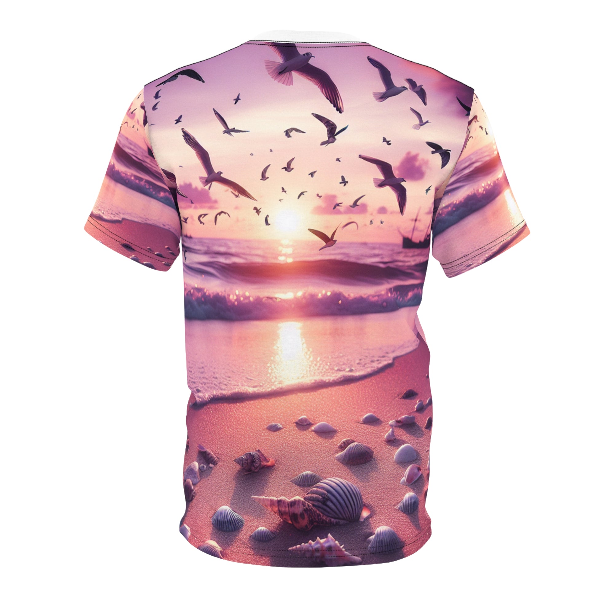 Beach Sunset Unisex Tee, Relaxed Fit Cotton Shirt, Summer Vibes, Ocean Lover Gift, Travel Tee, Beach Party Attire, Vacation Wear