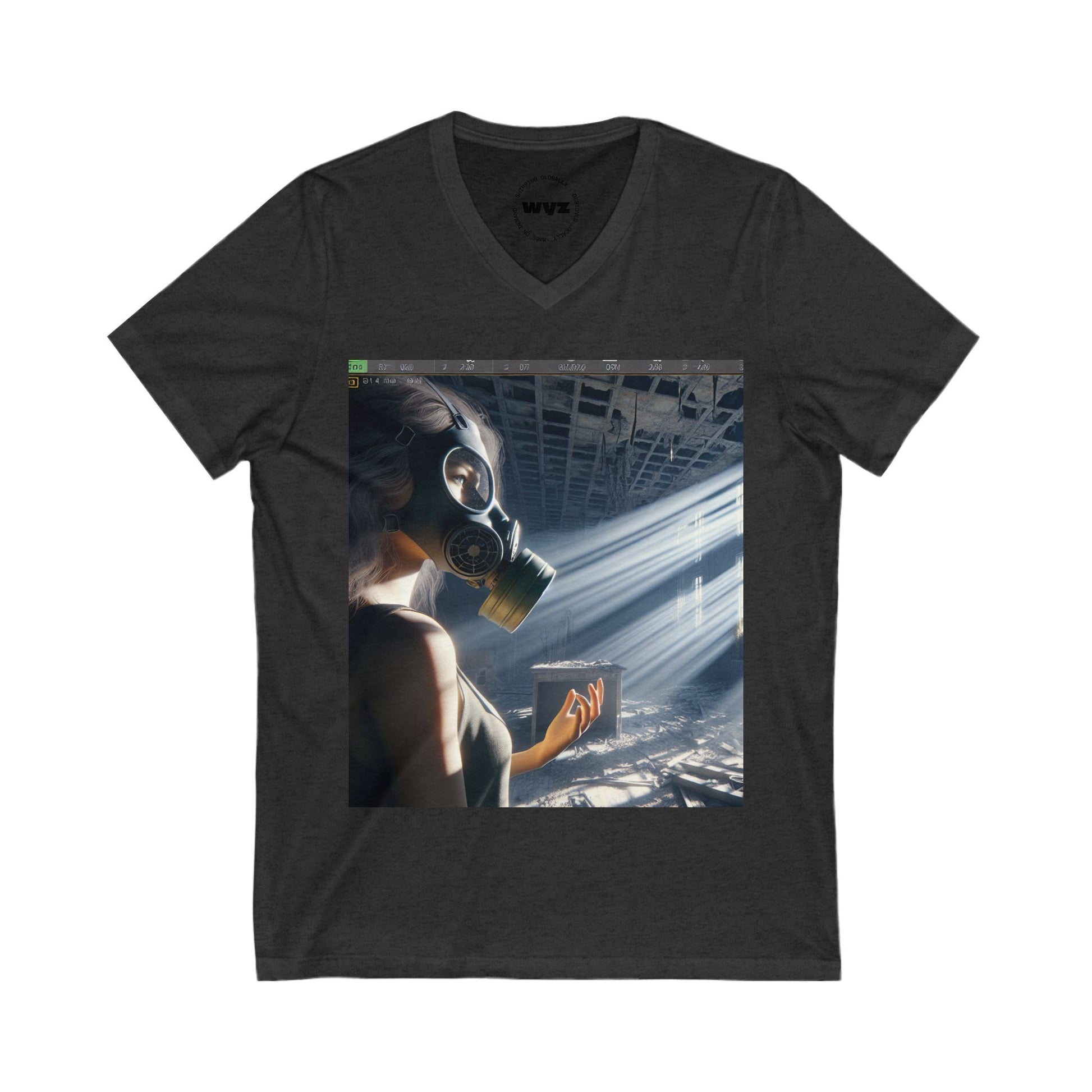 Aesthetic Urban Survival V-Neck Tee - Graphic T-Shirt for Adventurers, Casual Wear, Unique Gift, Urban Fashion, Comfortable Fit
