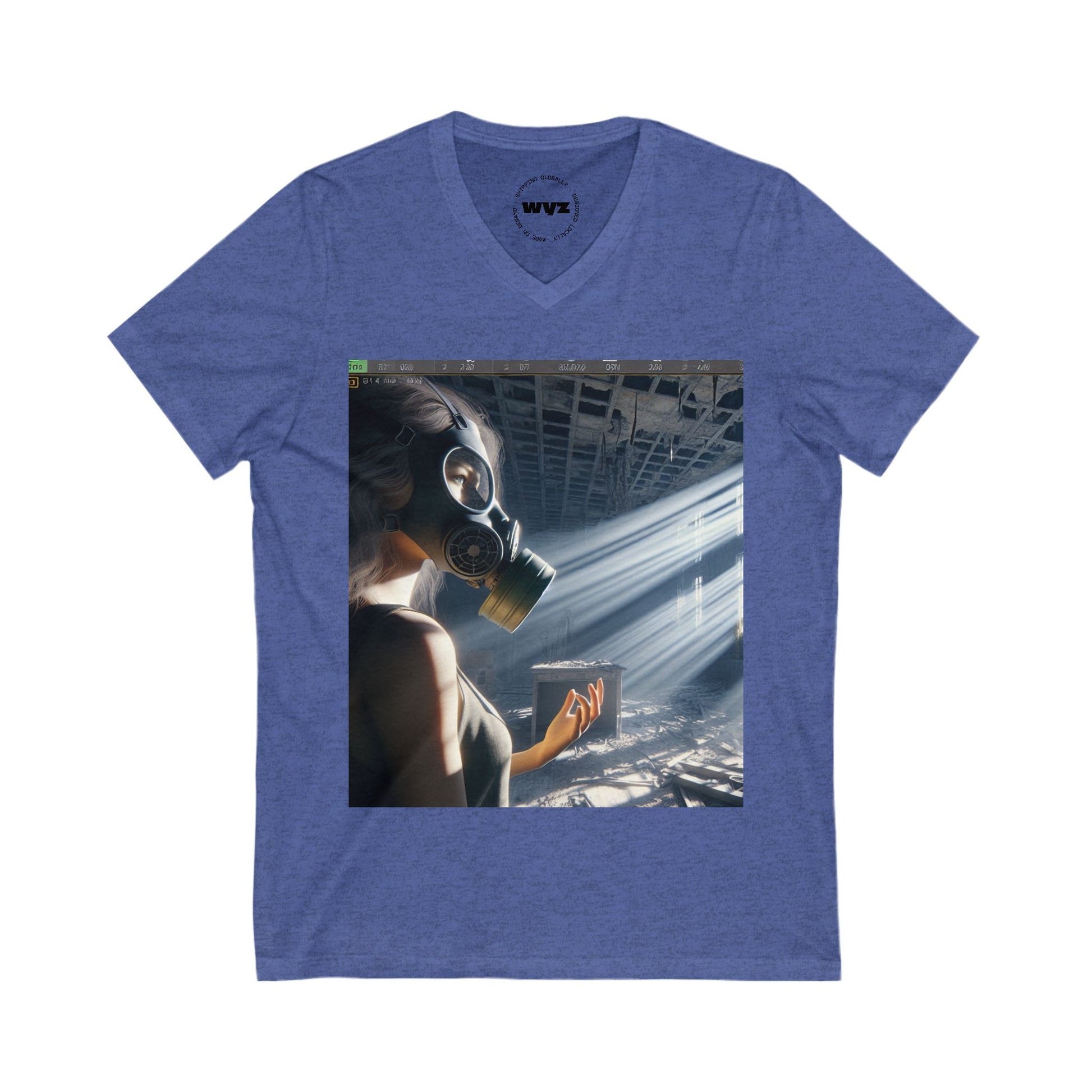 Aesthetic Urban Survival V-Neck Tee - Graphic T-Shirt for Adventurers, Casual Wear, Unique Gift, Urban Fashion, Comfortable Fit