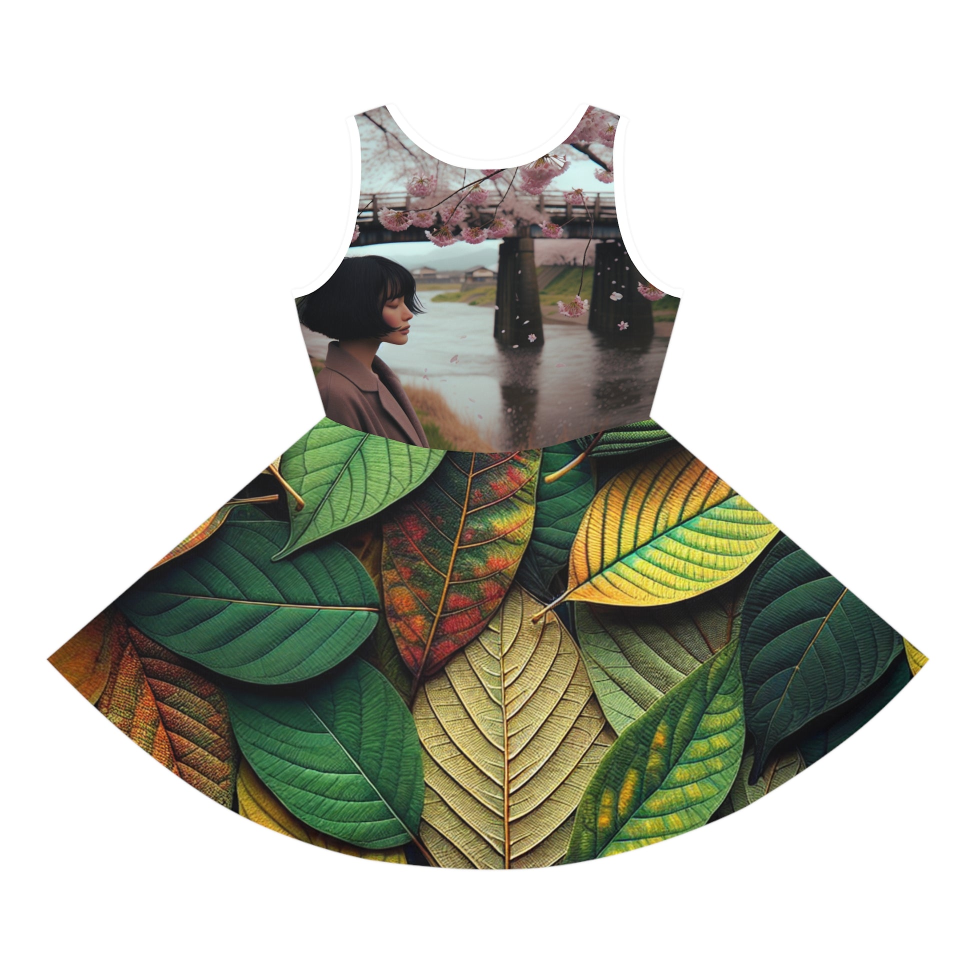 Bohemian Girls' Sundress, Nature Inspired Dress for Summer, Floral Play Dress, Birthday Gift, Eco-Friendly Fashion, Everyday Wear