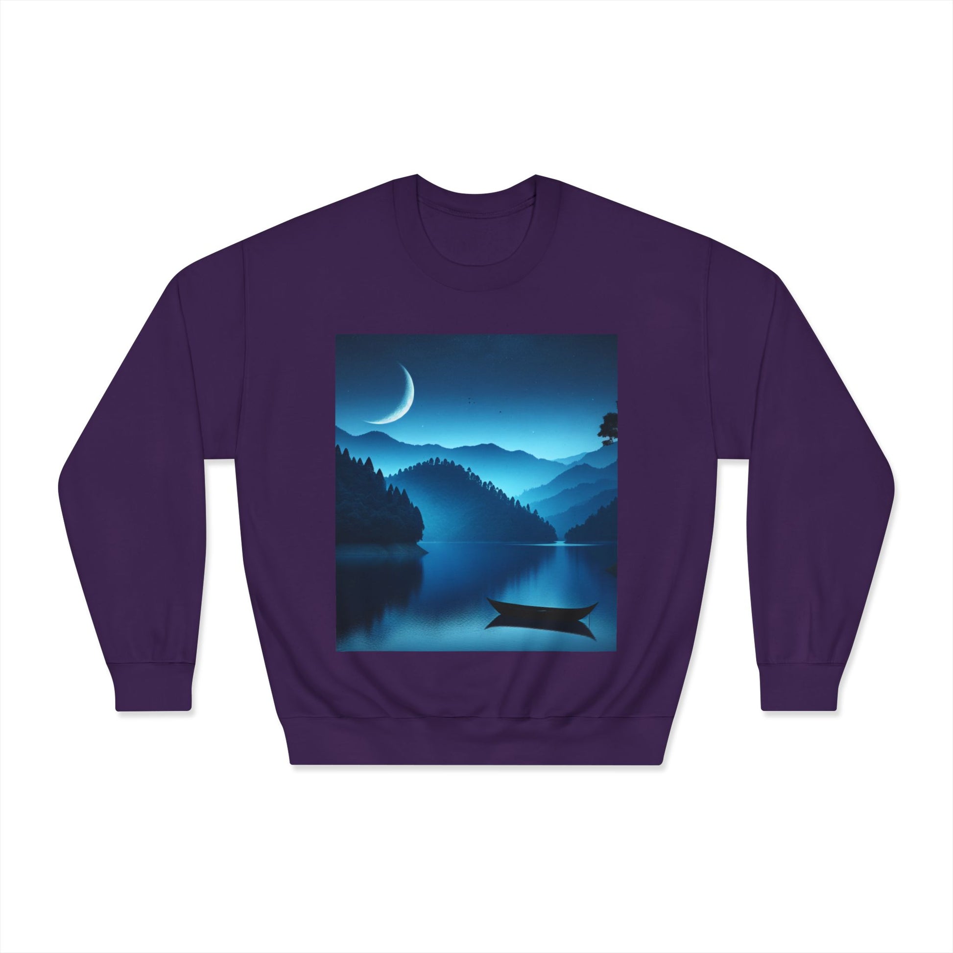 Moonlit Lake Sweatshirt - Cozy Unisex Crewneck for Nature Lovers, Ideal for Outdoor Adventures, Gifts for Him & Her, Matching Couple [...]