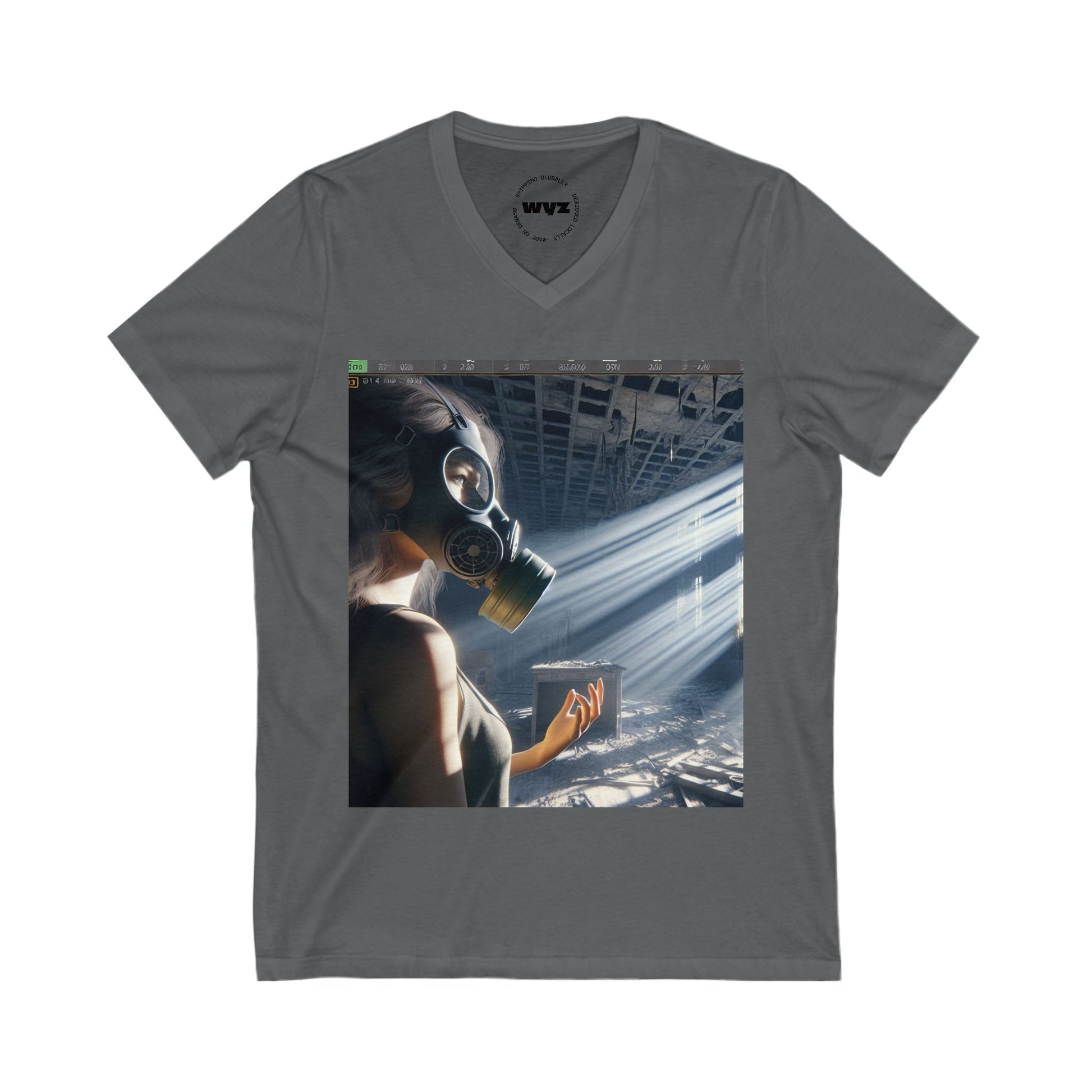 Aesthetic Urban Survival V-Neck Tee - Graphic T-Shirt for Adventurers, Casual Wear, Unique Gift, Urban Fashion, Comfortable Fit