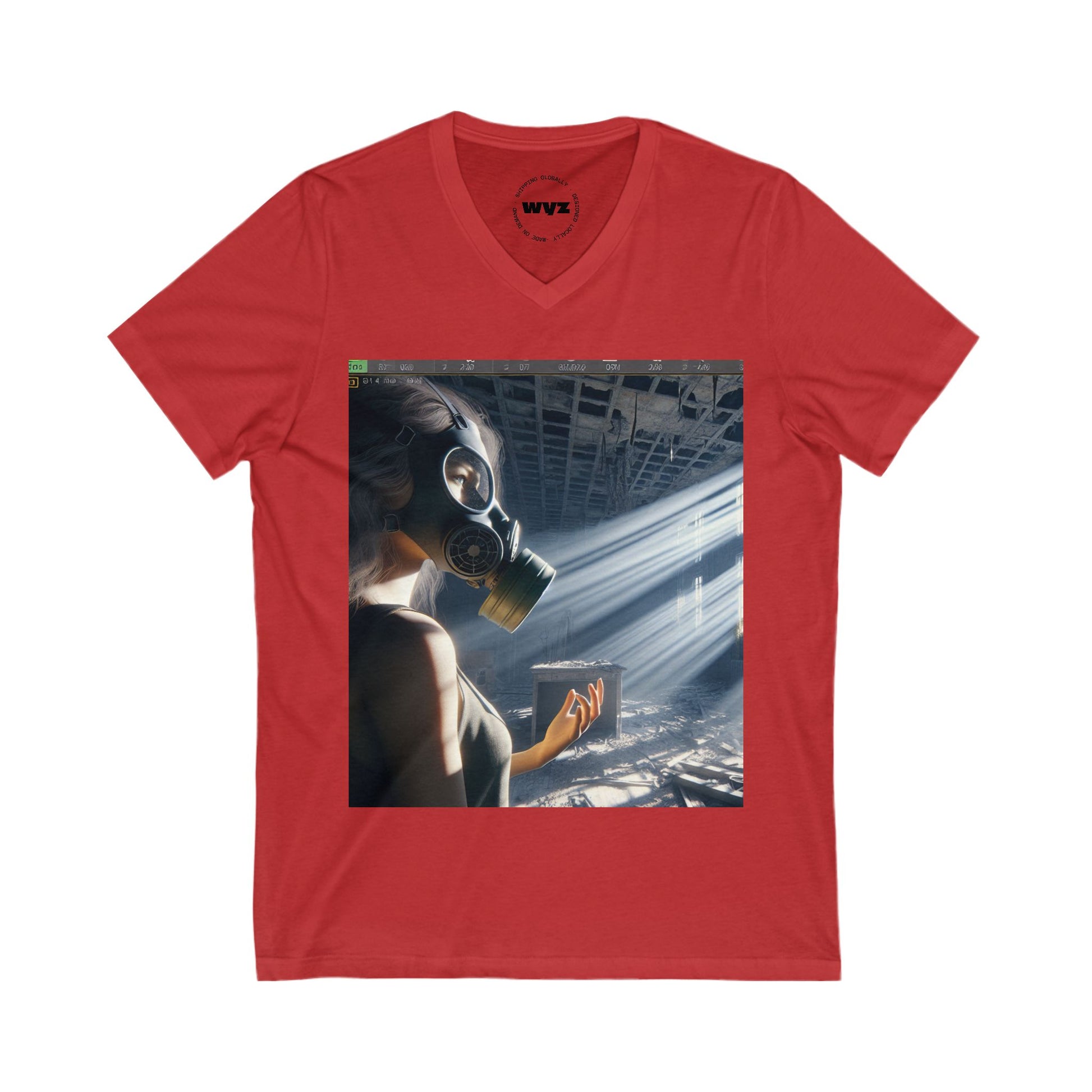 Aesthetic Urban Survival V-Neck Tee - Graphic T-Shirt for Adventurers, Casual Wear, Unique Gift, Urban Fashion, Comfortable Fit