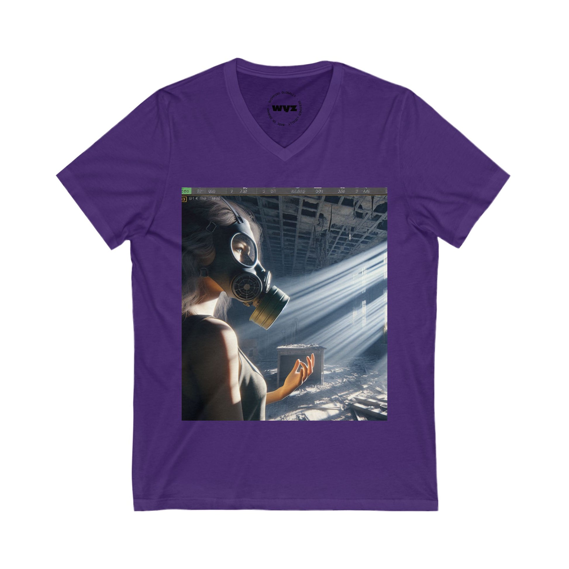 Aesthetic Urban Survival V-Neck Tee - Graphic T-Shirt for Adventurers, Casual Wear, Unique Gift, Urban Fashion, Comfortable Fit