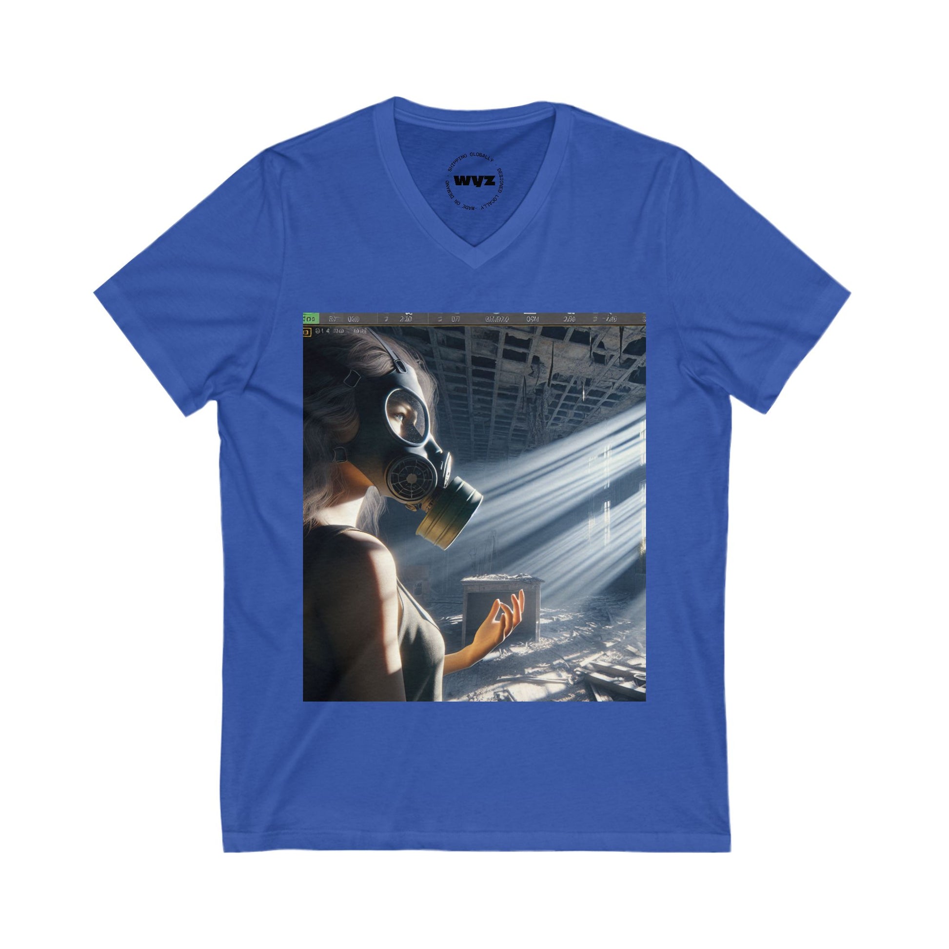 Aesthetic Urban Survival V-Neck Tee - Graphic T-Shirt for Adventurers, Casual Wear, Unique Gift, Urban Fashion, Comfortable Fit