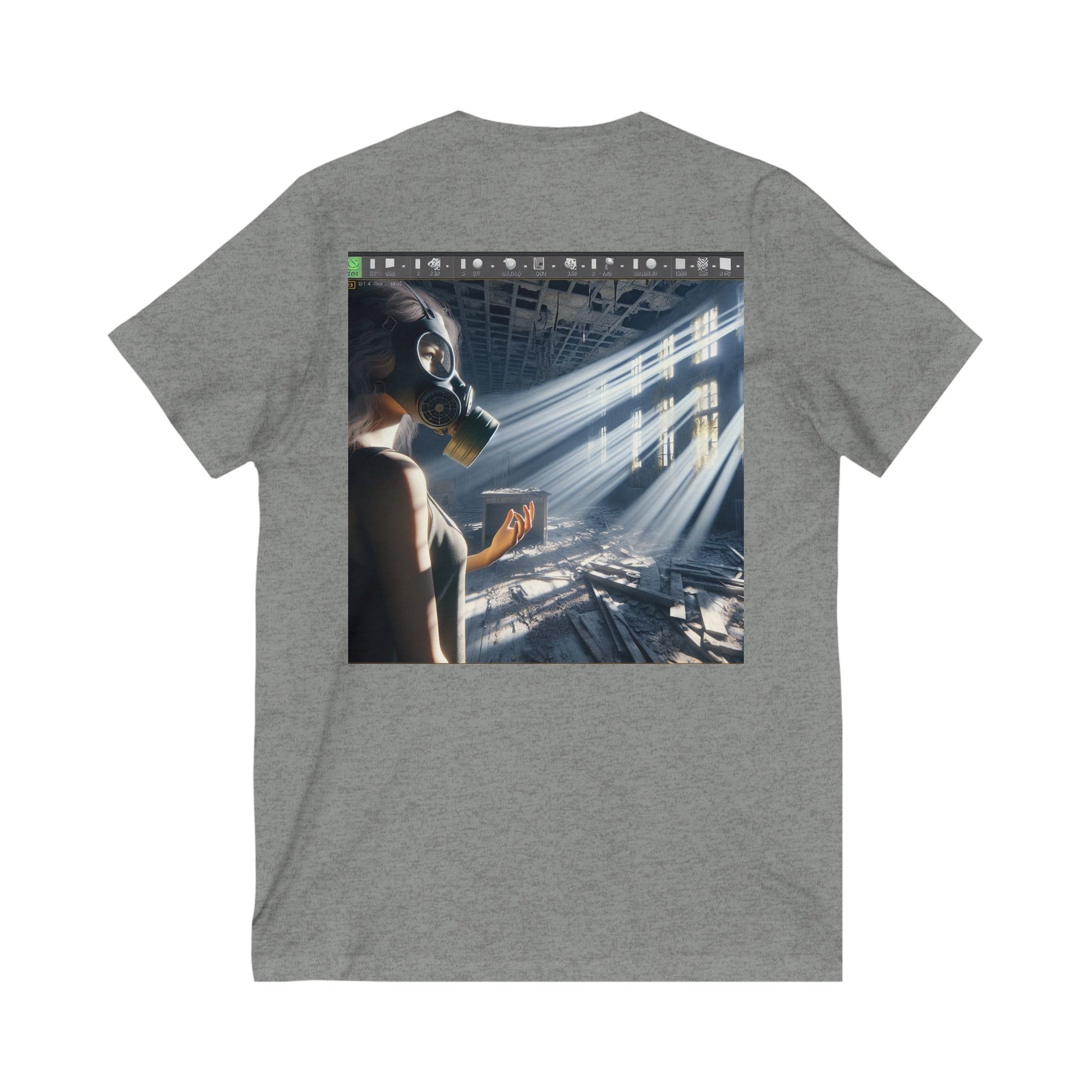 Aesthetic Urban Survival V-Neck Tee - Graphic T-Shirt for Adventurers, Casual Wear, Unique Gift, Urban Fashion, Comfortable Fit