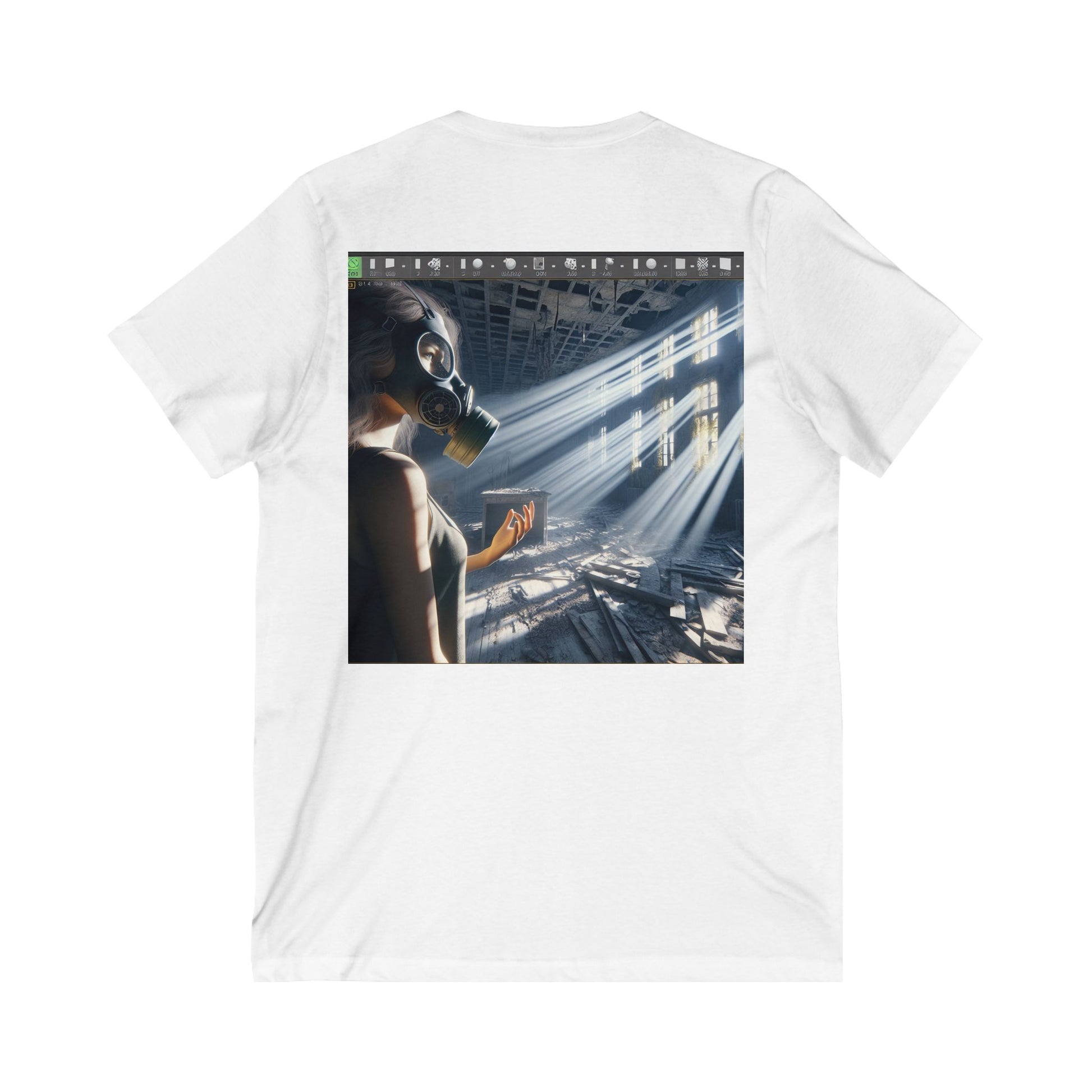 Aesthetic Urban Survival V-Neck Tee - Graphic T-Shirt for Adventurers, Casual Wear, Unique Gift, Urban Fashion, Comfortable Fit