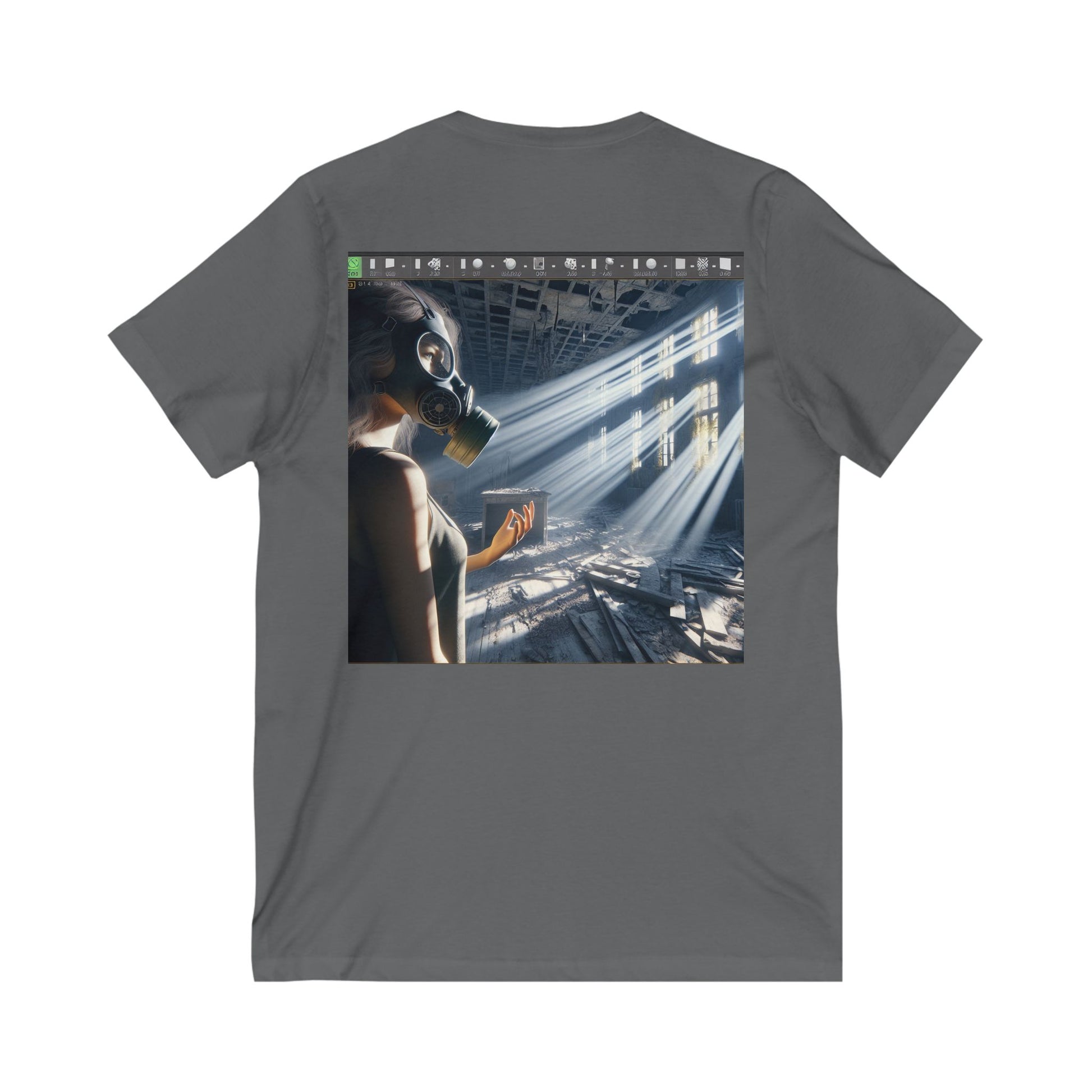 Aesthetic Urban Survival V-Neck Tee - Graphic T-Shirt for Adventurers, Casual Wear, Unique Gift, Urban Fashion, Comfortable Fit