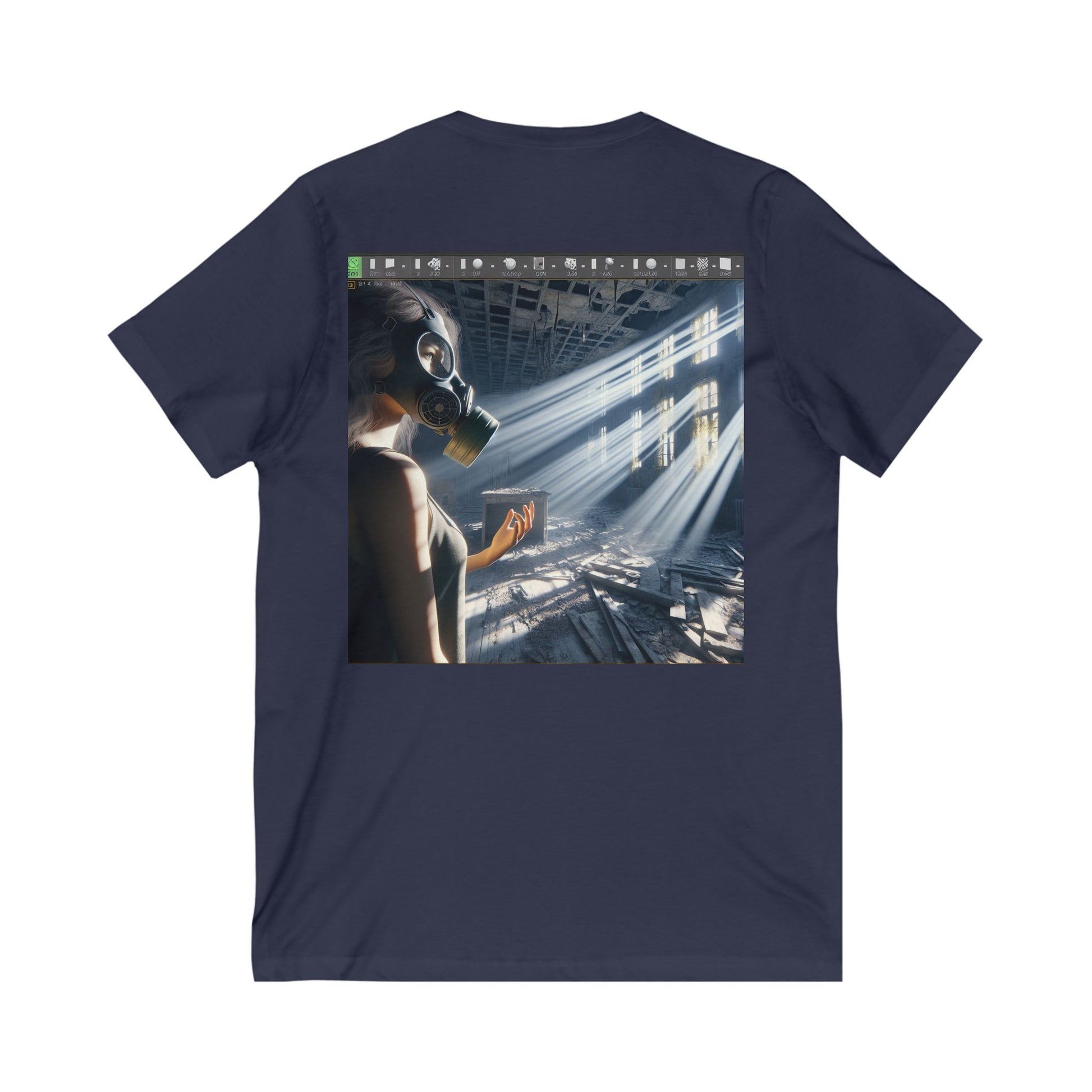 Aesthetic Urban Survival V-Neck Tee - Graphic T-Shirt for Adventurers, Casual Wear, Unique Gift, Urban Fashion, Comfortable Fit