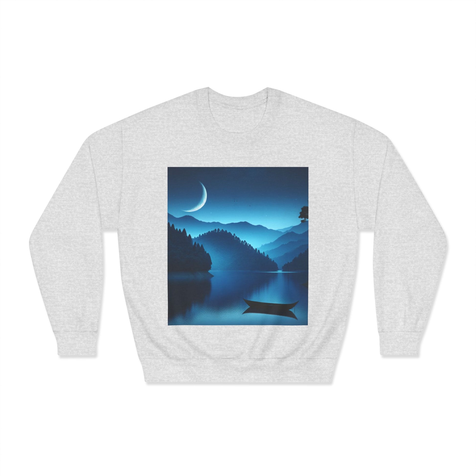 Moonlit Lake Sweatshirt - Cozy Unisex Crewneck for Nature Lovers, Ideal for Outdoor Adventures, Gifts for Him & Her, Matching Couple [...]